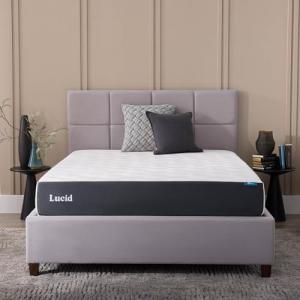 LUCID 10 Inch Medium-Plush Gel Memory Foam Mattress