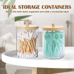 Beige Bamboo Bathroom Accessories Set - 8 Pieces