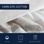 Beige Striped Reversible Comforter Set, Queen Size