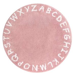 Pink Round ABC Rug for Kids Room 3