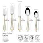 Mikasa Cameo Gold 65-Piece Flatware Set