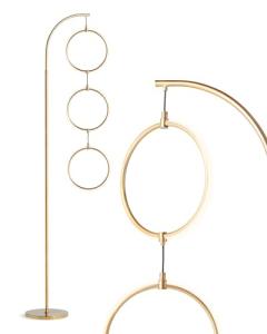 Brightech Nova Gold Arc Floor Lamp with Pendant