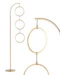 Brightech Nova Gold Arc Floor Lamp with Pendant