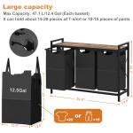 Heybly 3-Pack 12.5 Gal Laundry Hampers and Sorter