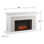 White Canyon Heights Faux Stone Electric Fireplace