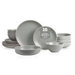 Lauren Stoneware Dinnerware Set, 16-Piece, Green