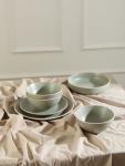 Lauren Stoneware Dinnerware Set, 16-Piece, Green