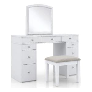 Galveston Solid Wood 3-Piece White Vanity Set