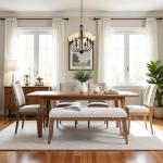 Beige Upholstered Bench for Entryway or Bedroom