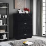 HODEDAH IMPORT Black 7-Drawer Chest with Locks