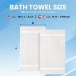 Soft and Absorbent Cotton Bath Towel Set of 4