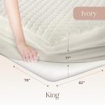 Organic Cotton Quilted Mattress Protector - Ivory, King