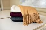 Velanio Camel Cashmere Blanket