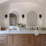 Set of 2 Dimmable Black Wall Sconces