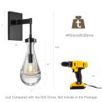 Set of 2 Dimmable Black Wall Sconces