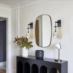 Set of 2 Dimmable Black Wall Sconces
