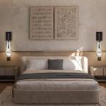 Set of 2 Dimmable Black Wall Sconces