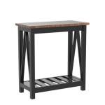 Rustic Farmhouse End Table Set with Storage