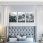 Foggy Forest Canvas Wall Art - 3 Panel Set