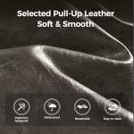 Set of 4 Grey Upholstered Counter Height Bar Stools