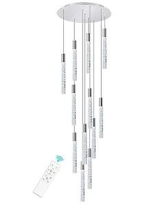 Modern Crystal Chandelier with Dimmable LED Lights