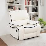 3-Piece Leather Recliner Sofa Set with Console