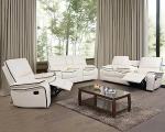 3-Piece Leather Recliner Sofa Set with Console