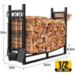Amagabeli Large Firewood Rack with Tool Set