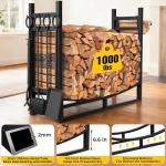 Amagabeli Large Firewood Rack with Tool Set