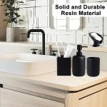 Matte Black Resin Bathroom Accessory Set of 5