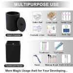 Matte Black Resin Bathroom Accessory Set of 5