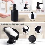 Matte Black Resin Bathroom Accessory Set of 5