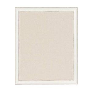 Macon Framed Pinboard with Linen Fabric, Soft White