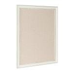 Macon Framed Pinboard with Linen Fabric, Soft White