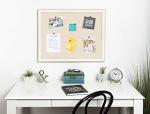 Macon Framed Pinboard with Linen Fabric, Soft White
