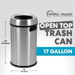65L Commercial Open Top Trash Can