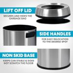 65L Commercial Open Top Trash Can