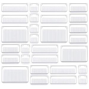 Clear Plastic Drawer Organizer Set with 28 Pieces