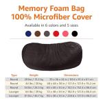 Memory Foam Bean Bag Lounger, 7', Grey