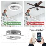 Bladeless Ceiling Fan with Light and Remote