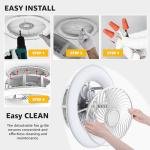 Bladeless Ceiling Fan with Light and Remote