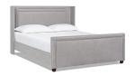 Elle Collection Modern King Bed Frame with Nailhead Trim