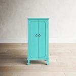 Turquoise Large Fully Locking Jewelry Armoire