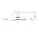 Stella 60in Matte Black Ceiling Fan with Remote