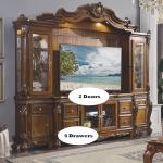 Picardy Honey Oak Entertainment Center by Acme Furniture
