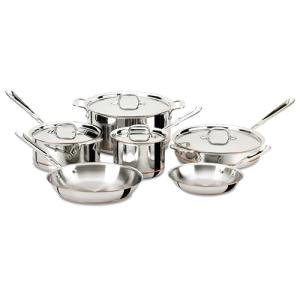 10-Piece All-Clad Copper Core Cookware Set