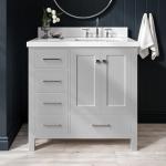 Grey 37" Bathroom Vanity with Quartz Countertop