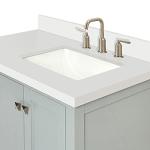 Grey 37" Bathroom Vanity with Quartz Countertop