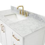 Grey Bathroom Vanity with Carrara Marble Top