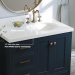Midnight Blue 37" Bathroom Vanity with White Quartz